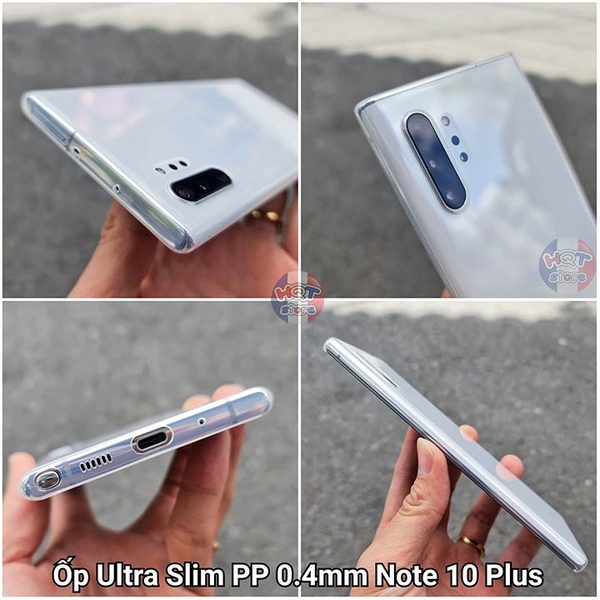 Ốp lưng siêu mỏng trong suốt Ultra Slim 0.4mm Note 10 Plus / Note 10