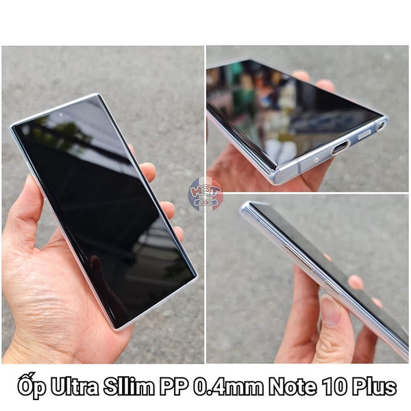 Ốp lưng siêu mỏng trong suốt Ultra Slim 0.4mm Note 10 Plus / Note 10