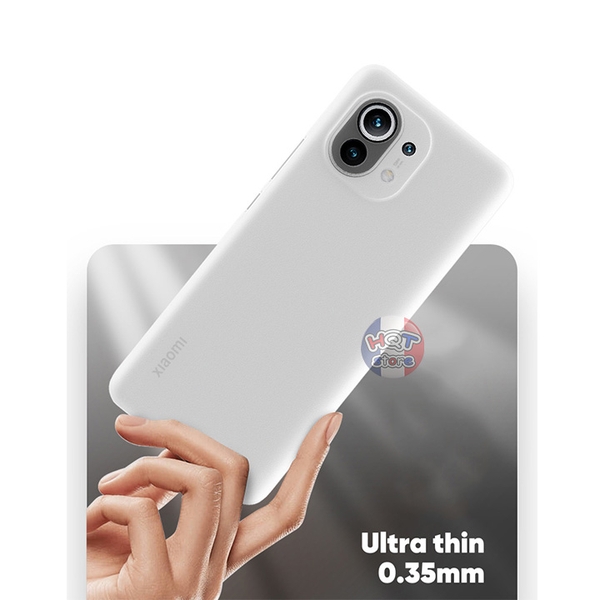 Ốp lưng siêu mỏng Ultra Slim 0.4mm cho Xiaomi Mi 11 Chống bám vân tay