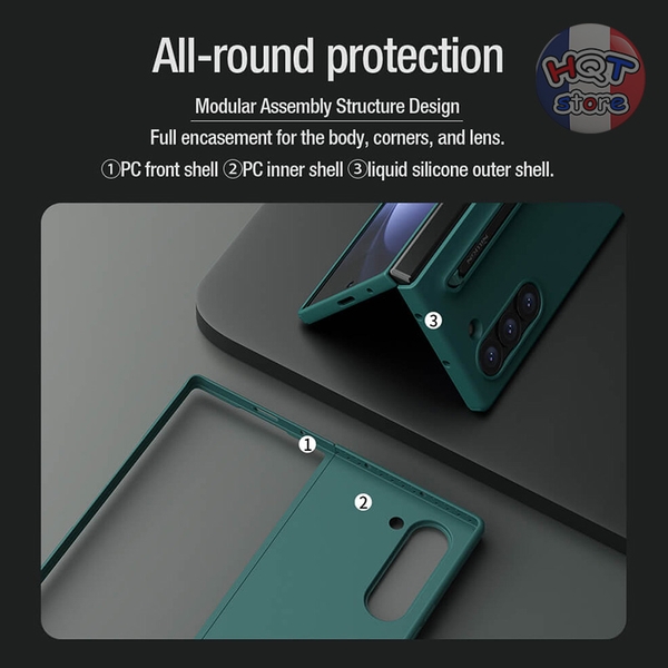 Ốp lưng Silicon kèm bút Nillkin Flex Pure Fold Case cho Galaxy Z Fold 6