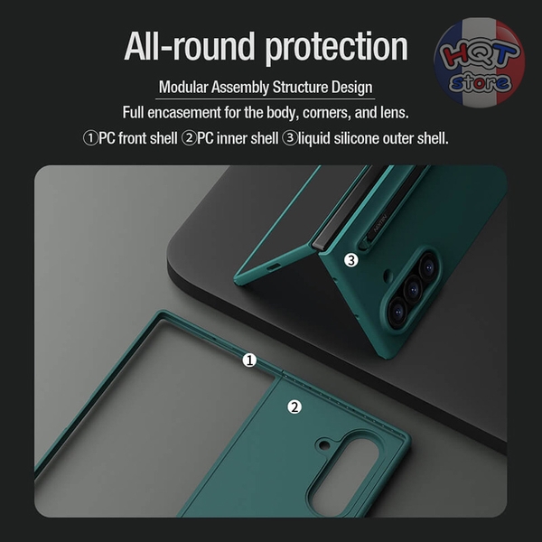 Ốp lưng Silicon kèm bút Nillkin Flex Pure Fold Case cho Galaxy Z Fold 7