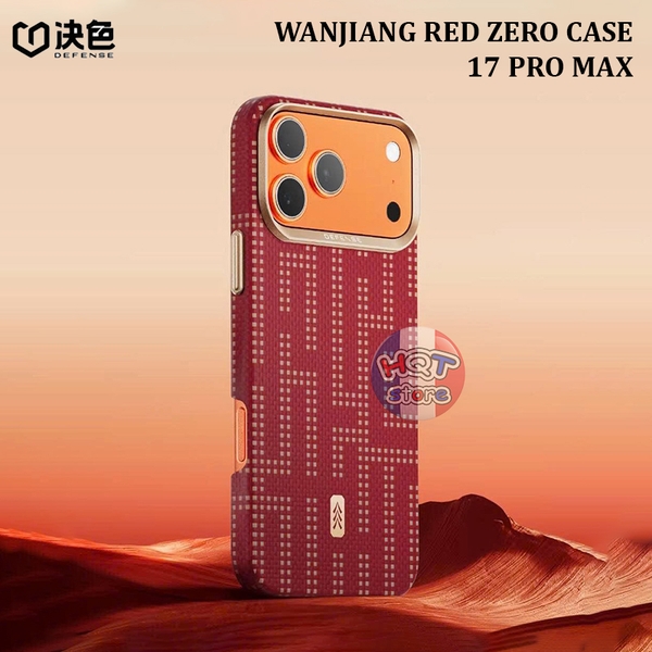 Ốp lưng sợi aramid Defense Wanjiang Red Zero Case iPhone 17 Pro Max