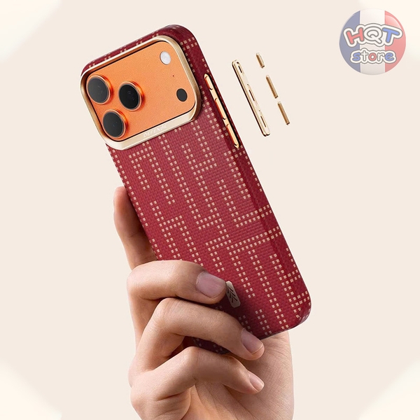 Ốp lưng sợi aramid Defense Wanjiang Red Zero Case iPhone 17 Pro Max