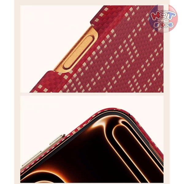 Ốp lưng sợi aramid Defense Wanjiang Red Zero Case iPhone 17 Pro Max
