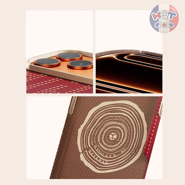 Ốp lưng sợi aramid Defense Wanjiang Red Zero Case iPhone 17 Pro Max