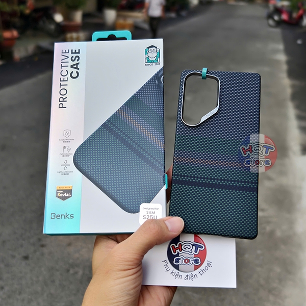 Ốp lưng sợi carbon 600D Benks Aurora ArmorAir Case cho S25 Ultra