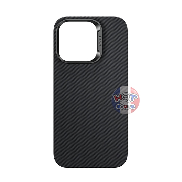 Ốp lưng sợi carbon 600D Benks MagClap ArmorAir Case IPhone 14 Pro Max