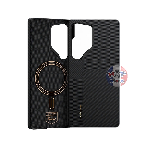 Ốp lưng sợi carbon 600D Benks Montage ArmorAir Case cho S25 Ultra