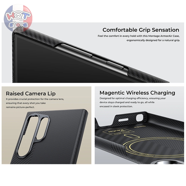 Ốp lưng sợi carbon 600D Benks Montage ArmorAir Case Samsung S24 Ultra