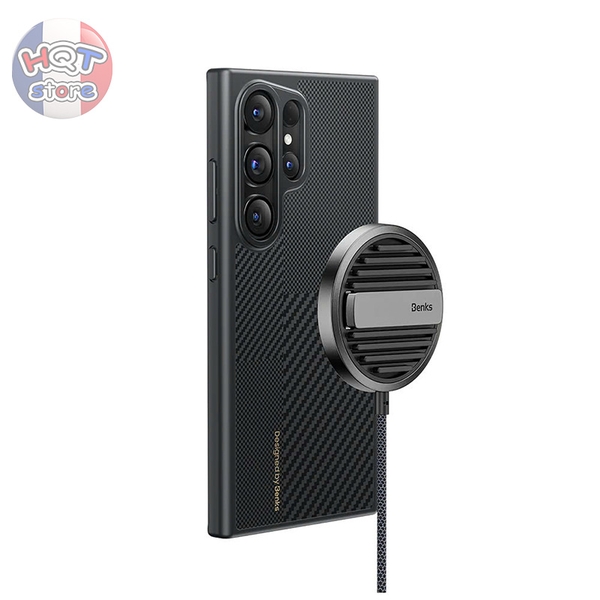 Ốp lưng sợi carbon 600D Benks Montage ArmorPro Case cho S24 Ultra