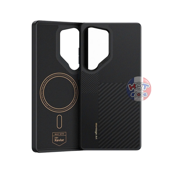 Ốp lưng sợi carbon 600D Benks Montage ArmorPro Case cho S25 Ultra