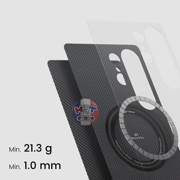 Ốp lưng sợi carbon 600D PITAKA Classic Ultra-Slim Case cho S25 Ultra