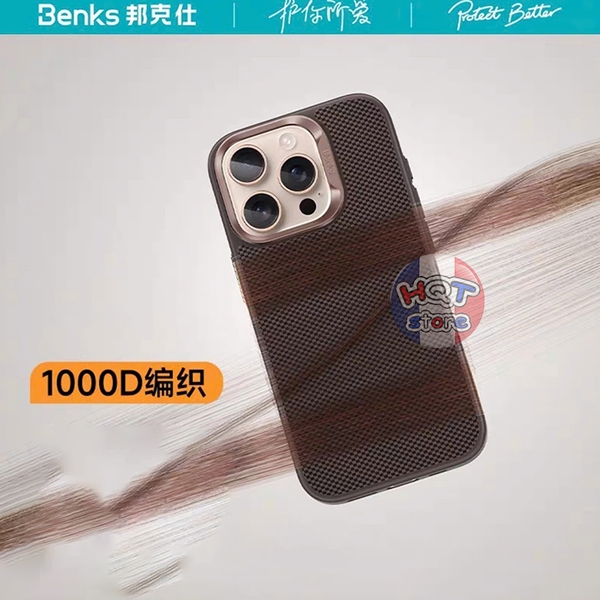 Ốp lưng sợi carbon Benks ArmorTint PRO S3 Case IPhone 16 Pro Max 16 Pro
