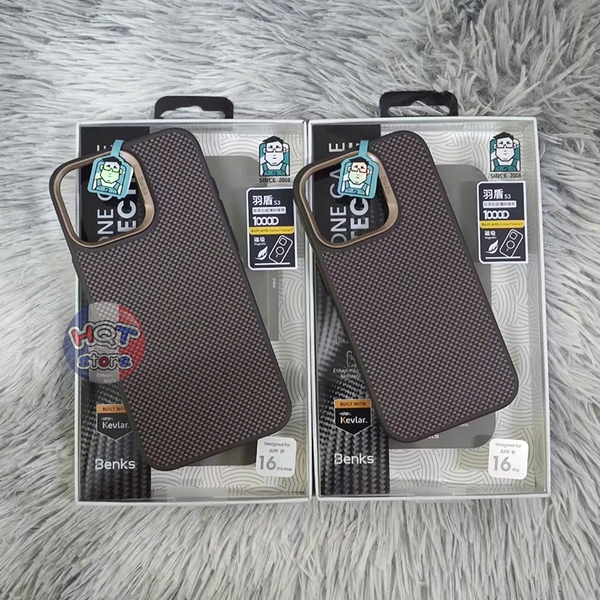 Ốp lưng sợi carbon Benks ArmorTint PRO S3 Case IPhone 16 Pro Max 16 Pro