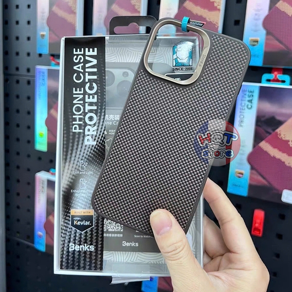 Ốp lưng sợi carbon Benks ArmorTint PRO S3 Case IPhone 16 Pro Max 16 Pro