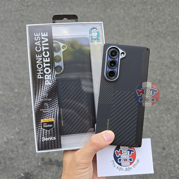 Ốp lưng sợi carbon Benks Montage ArmorAir Case Z Fold 6 siêu mỏng nhẹ