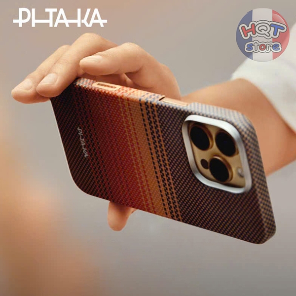 Ốp lưng sợi carbon PITAKA PitaTap cho iPhone 16 Pro Max (nút camera)