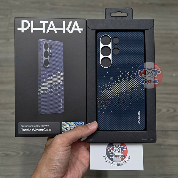 Ốp lưng sợi carbon PITAKA StarPeak Tactile Woven Case cho S25 Ultra mỏng nhẹ