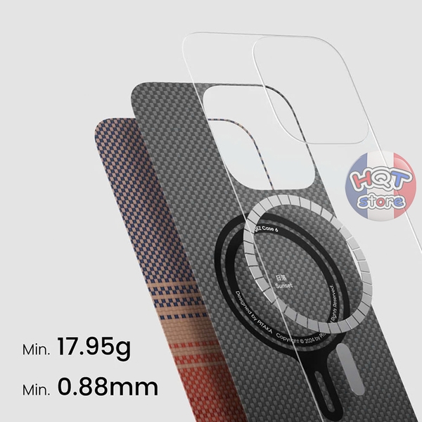 Ốp lưng sợi carbon PITAKA Tactile Woven Case iPhone 16 Pro Max / 16Pro
