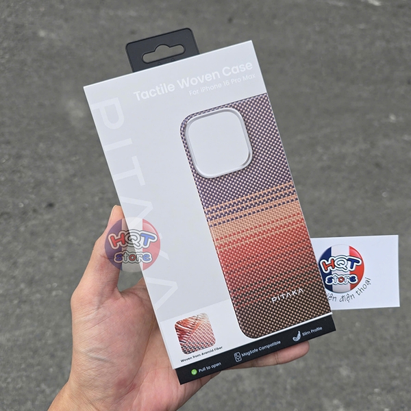Ốp lưng sợi carbon PITAKA Tactile Woven Case iPhone 16 Pro Max / 16Pro