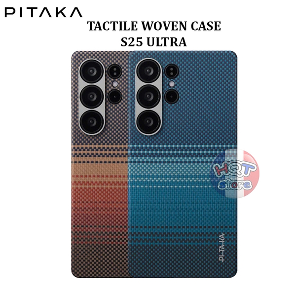 Ốp lưng sợi carbon PITAKA Tactile Woven Case S25 Ultra siêu mỏng nhẹ