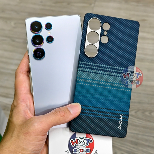 Ốp lưng sợi carbon PITAKA Tactile Woven Case S25 Ultra siêu mỏng nhẹ
