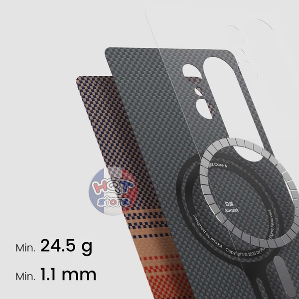 Ốp lưng sợi carbon PITAKA Tactile Woven Case S25 Ultra siêu mỏng nhẹ