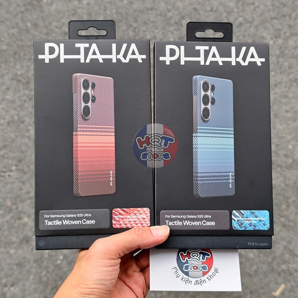 Ốp lưng sợi carbon PITAKA Tactile Woven Case S25 Ultra siêu mỏng nhẹ