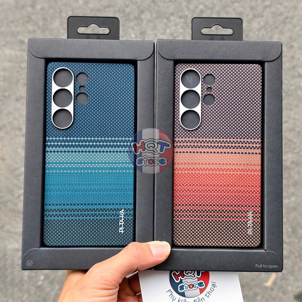 Ốp lưng sợi carbon PITAKA Tactile Woven Case S25 Ultra siêu mỏng nhẹ