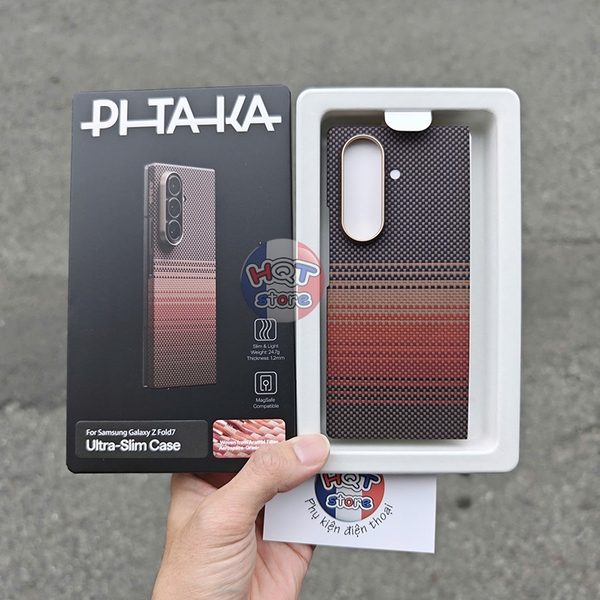 Ốp lưng sợi carbon PITAKA Ultra-Slim Case Z Fold 7 (Back Case) mỏng nhẹ