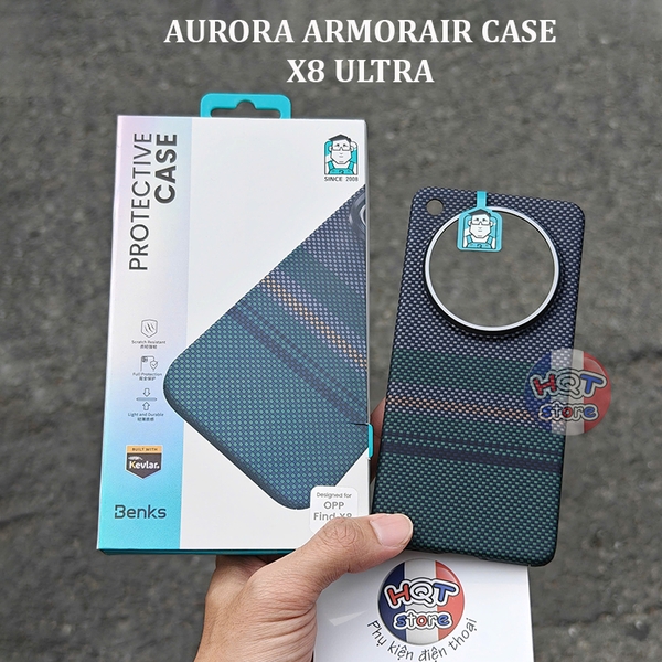 Ốp lưng sợi kevlar 600D Benks Aurora ArmorAir Case cho Oppo X8 Ultra