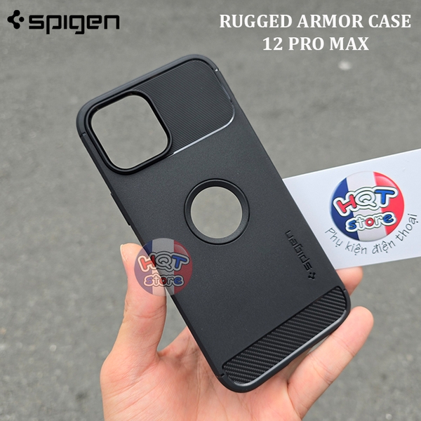 Ốp lưng Spigen Rugged Armor Case cho IPhone 12 Pro Max
