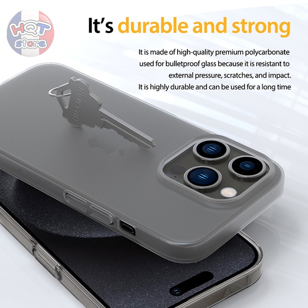 Ốp lưng trong suốt Araree Nukin Case cho IPhone 15 Pro Max / 15 Pro