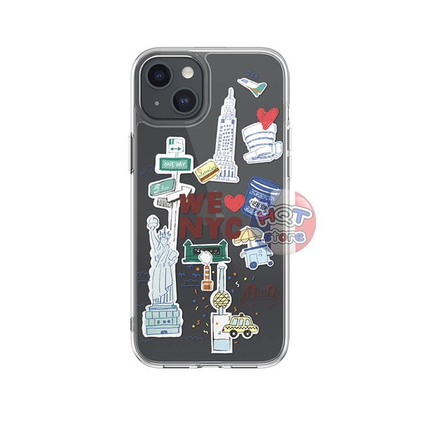 Ốp lưng trong suốt có hình SwitchEasy City cho IPhone 15 Plus / 15