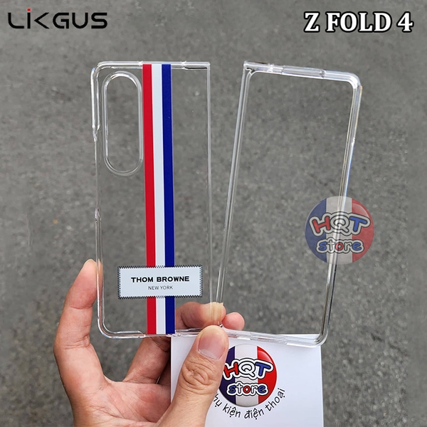 Ốp lưng trong suốt Likgus Clear Thom Browne cho Galaxy Z Fold 4