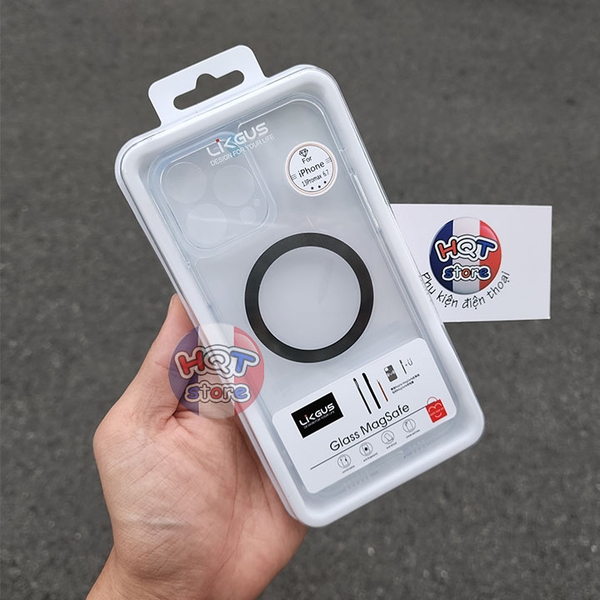 Ốp lưng trong suốt Likgus Glass Magsafe IPhone 13 Pro Max 13 Pro 13