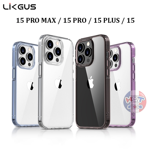 Ốp lưng trong suốt Likgus Zero IPhone 15 Pro Max / 15 Pro / 15 Plus / 15
