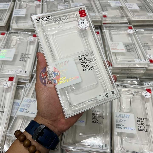 Ốp lưng trong suốt viền dẻo Likgus Zero cho Samsung Galaxy Z Flip 5