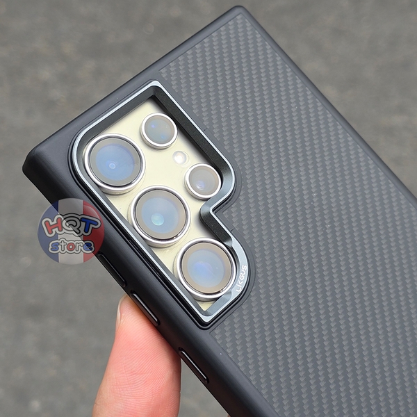Ốp lưng vân carbon Likgus Kevlar cho Samsung S24 Ultra / S24 Plus