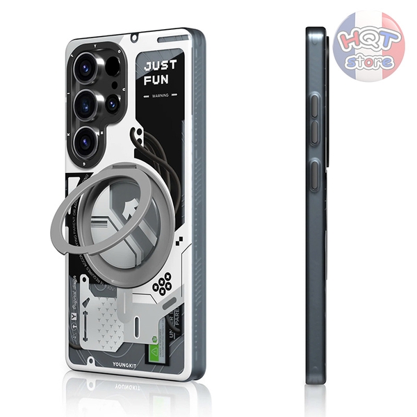 Ốp lưng Youngkit Cyberpunk 360 độ Spin Magnetic Stand Case S25 Ultra