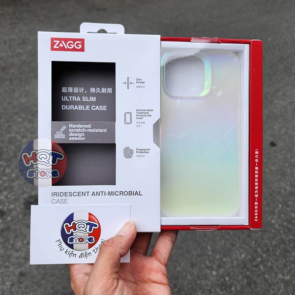 Ốp lưng ZAGG Iridescent Anti-Microbial Case IPhone 14 Pro Max / 14 Pro