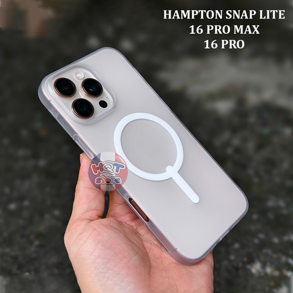 Ốp nhựa cứng nhám ZAGG Hampton Snap Lite Case iPhone 16 Pro Max 16Pro