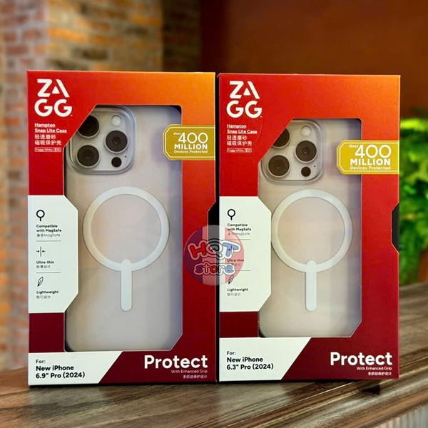 Ốp nhựa cứng nhám ZAGG Hampton Snap Lite Case iPhone 16 Pro Max 16Pro
