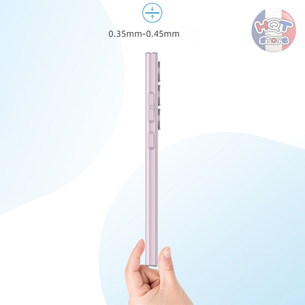 Ốp siêu mỏng trong suốt Ultra Slim 0.4mm (Clear) S24 Ultra S24Plus S24