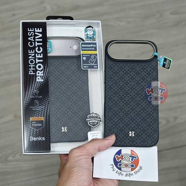 Ốp sợi carbon Benks ArmorGrid ArmorPro Y2 Case cho IPhone Air / 17 Air