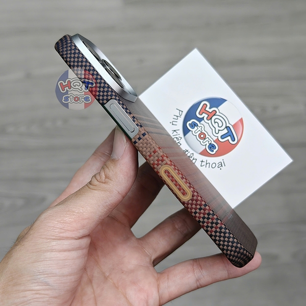 Ốp sợi carbon PITAKA PitaTap cho iPhone 16 Pro Max 16 Pro (nút camera)