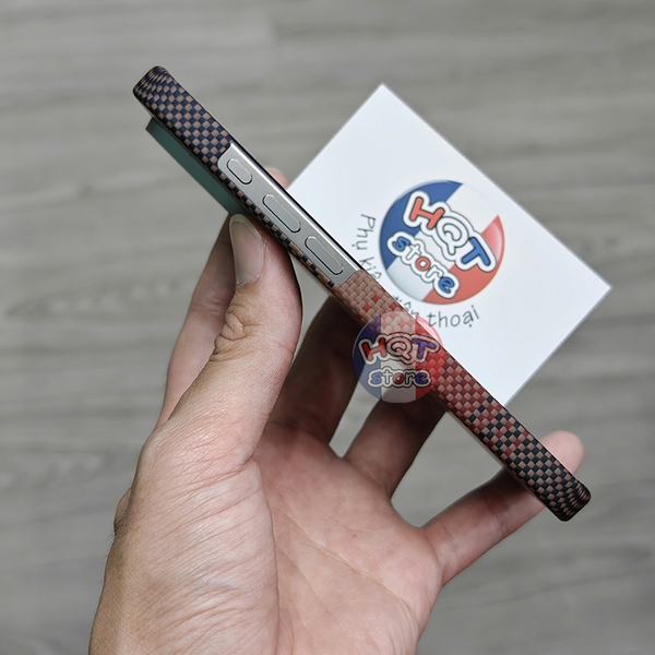 Ốp sợi carbon PITAKA PitaTap cho iPhone 16 Pro Max 16 Pro (nút camera)