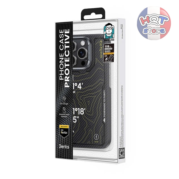 Ốp sợi kevlar 600D A1 Benks Kailash Mountain Case iPhone 16 Pro Max