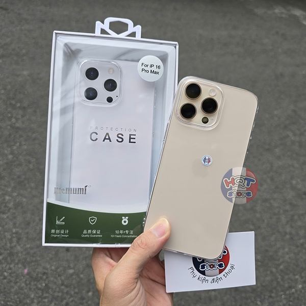 Ốp trong suốt Memumi Clear IPhone 16 Pro Max / 16 Pro / 16 Plus / 16