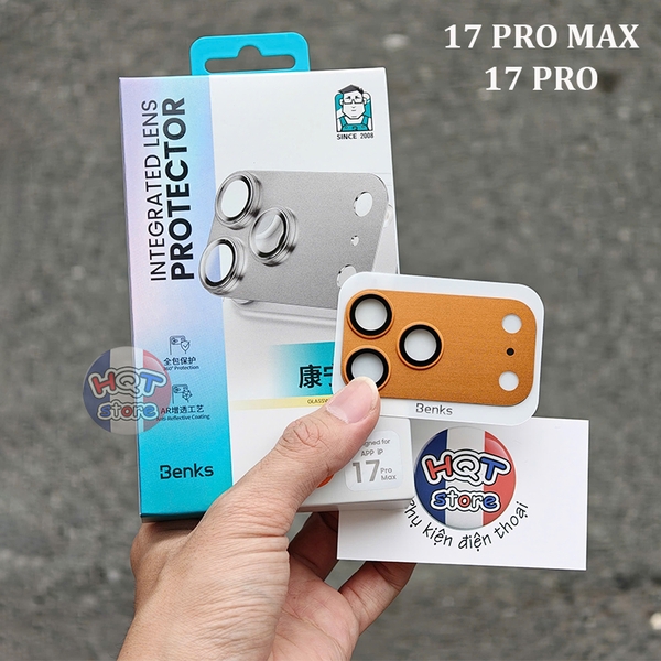 Ốp viền Camera Benks Corning Integrated Lens iPhone 17 Pro Max 17 Pro